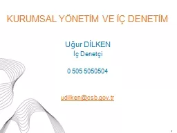 KURUMSAL YÖNETİM VE İÇ DENETİM