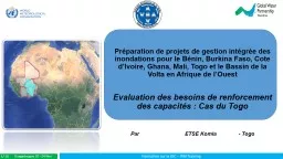 Préparation de projets de gestion intégrée des inondations pour le Bénin, Burkina Faso, Cote d