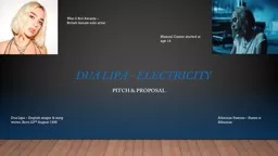 DUA LIPA - ELECTRICITY PITCH & PROPOSAL