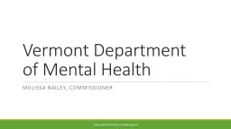 Vermont Department  of Mental Health