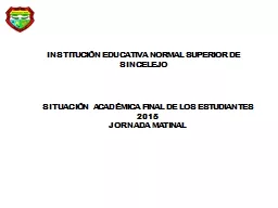 INSTITUCIÓN EDUCATIVA NORMAL SUPERIOR DE SINCELEJO