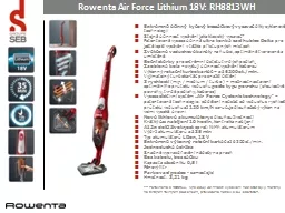 Rowenta  Air Force  Lithium 18