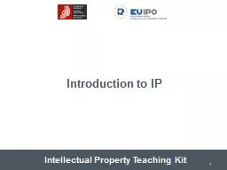 Introduction to IP 1 GENERAL INTRODUCTION