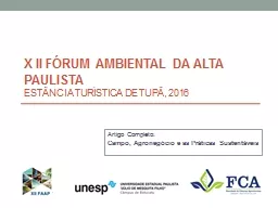 X II Fórum Ambiental da Alta Paulista