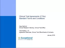 Clinical Trial Agreements (CTAs):
