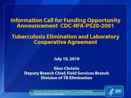 PPT-Information Call for Funding Opportunity Announcement CDC-RFA-PS20-2001