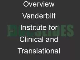 VICTR  Funding Overview Vanderbilt Institute for Clinical and Translational Research (VICTR)