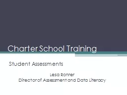 PPT-Charter School Training Student Assessments