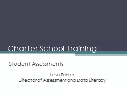 Charter School Training Student Assessments