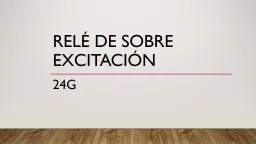 Relé de sobre excitación