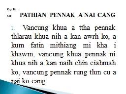 Vancung  khua a ttha pennak thlarau khua nih a kan awrh ko, a kum fatin mithiang mi kha i khawm, v