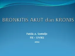 BRONKITIS AKUT  dan  KRONIS