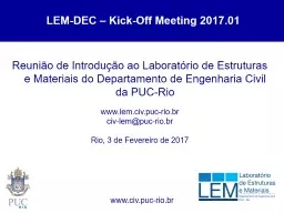 LEM-DEC  – Kick-Off Meeting 2017.01