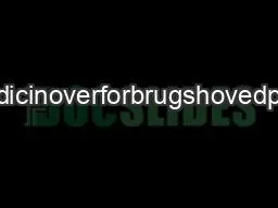 Medicinoverforbrugshovedpine