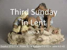 Third Sunday  in Lent Year A