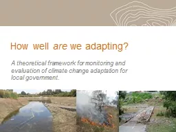 A theoretical framework for monitoring and evaluation of climate change adaptation for