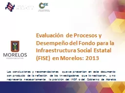 PPT-Evaluación de Procesos y Desempeño del Fondo para la Infraestructura Social Estatal