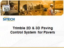 Trimble 2D & 3D Paving Control System for Pavers