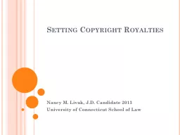 Setting Copyright Royalties