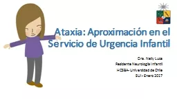 PPT-Ataxia: Aproximación en el Servicio de Urgencia Infantil