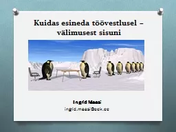 PPT-Kuidas esineda töövestlusel – välimusest sisuni