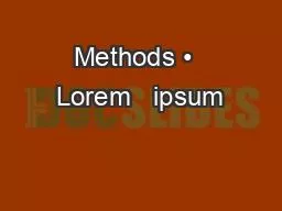 PPT-Methods • Lorem ipsum