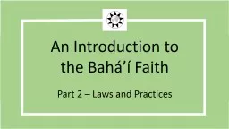 An Introduction to  the Bahá’í Faith