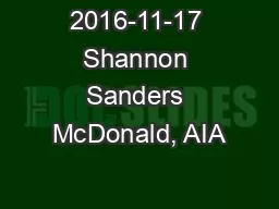 2016-11-17 Shannon Sanders McDonald, AIA