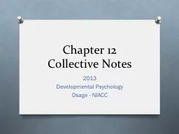Chapter 12 Collective Notes