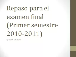 Repaso para el examen  final