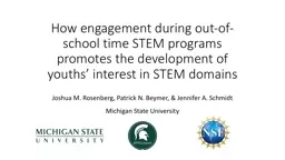 How engagement during out-of-school time STEM programs promotes the development of youths’ intere