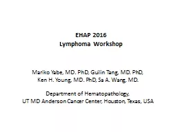 EHAP 2016   Lymphoma Workshop