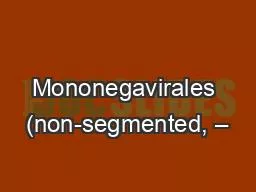Mononegavirales (non-segmented, –