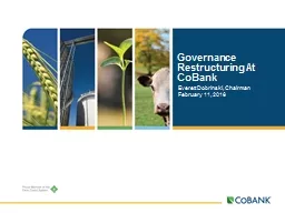 Governance Restructuring At CoBank