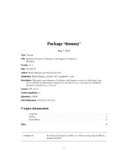 Package dummy May   Type Package Title Automatic Creat