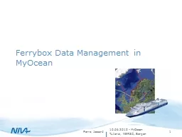 PPT-Pierre Jaccard 1 Ferrybox Data Management in