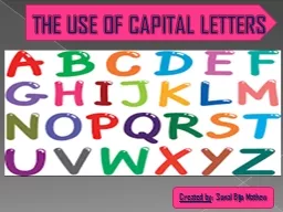 THE  USE OF CAPITAL LETTERS