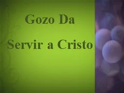 Gozo  Da  Servir  a Cristo