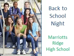 Back to School Night Marriotts