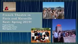 PPT-French Theatre in Paris and Marseille