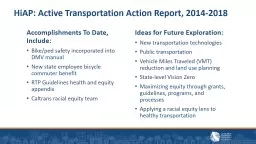 HiAP: Active Transportation Action Report, 2014-2018