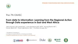 PPT-The 7th EAHSC From data to information: