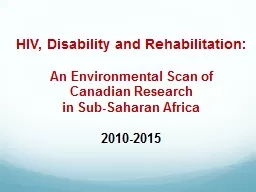 HIV, Disability and Rehabilitation: