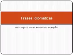 PPT-Frases Inglesas con su equivalencia en español