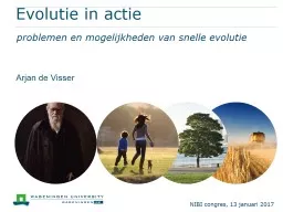 PPT-Evolutie in actie problemen