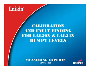 CALIBRATION AND FAULT FINDING FOR DUMPY LEVELS  CALIBR