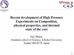 Recent development of High Pressure Experiments on Composition