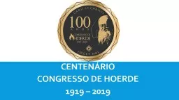 PPT-CENTENÁRIO CONGRESSO DE HOERDE