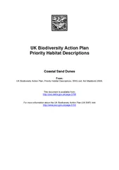 UK Biodiversity Action Plan Priority Habitat Descripti
