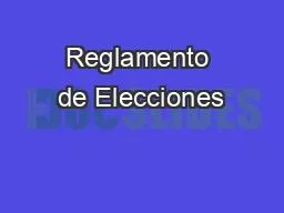 PPT-Reglamento de Elecciones